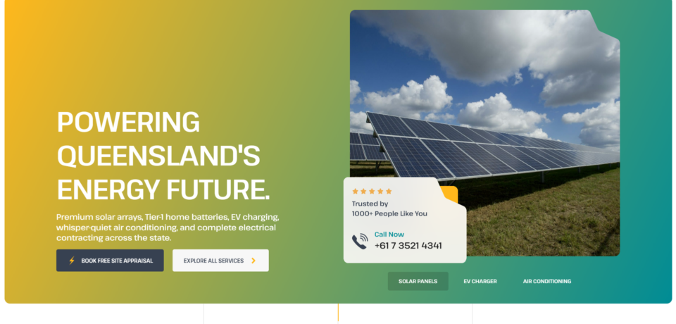 Queenshine Electricals website designed and developed by UIS Digital